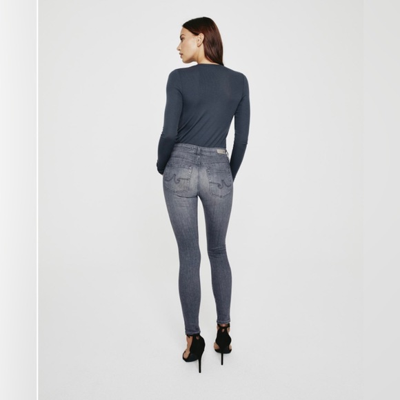 NWT AG Jeans FARRAH High-Rise Skinny Ankle Ashen Blue-Gray Stretch Size 30R - Picture 7 of 16